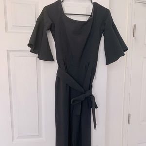 Black off the shoulder jumpsuit